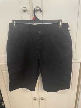 Men's Black Cargo Shorts with Practical Pocket Design